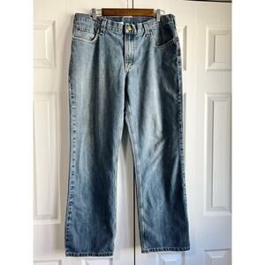 Carhartt Men's Utility Work Blue Denim Jeans Light Weight 36X32 *READ